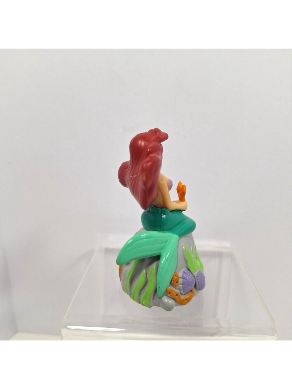 Disney Ariel Little Mermaid PVC Figurine Cake Topper Sitting on Rock - Picture 8 of 9